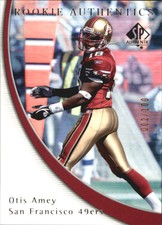 2005 SP Authentic Rookie Gold 100 49ers Football Card #135 Fred Amey /100