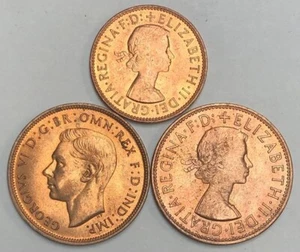 3 Great Britain Coins ~ 1937, 1967 Pennies and 1967 Half Penny - Picture 1 of 2