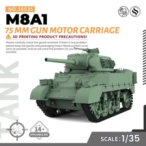SSMODEL SS35535 1/35 Military Model Kit US 75mm Gun Motor Carriage M8A1 3D PRINT - Picture 1 of 6