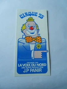 Petit Programme Circo Circus Cirque 75 La voix du Nord - Picture 1 of 1