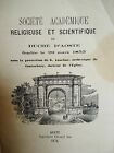 1879 SOC. ACADEMIQUE RELIGEUSE ET SCIENTIFICHE DU DUCHE' D'AOSTA BOLLETTINO 