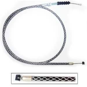Yamaha MT 03 Clutch Cable Black Carbon Stainless Braided - Foto 1 di 2