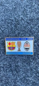 Pin de fútbol insignia Shakhtar - Barcelona España 2009 final supercopa #3 - Imagen 1 de 1