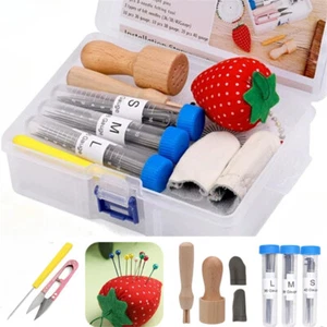 Felting Kit with 8 Needles Felting Tool 3 Size Needles for Wool Felting Complete - Picture 1 of 7