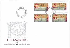 Frama ATM Automatic Automat Porto Postage Stamp Set Sweden Sverige FDC 1995 - Picture 1 of 1