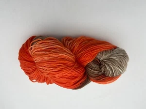 63,33 € /kg) handgefärbte 6-fach Sockenwolle 150g orange braun - Bild 1 von 4