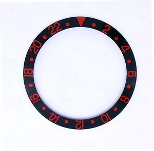 Bezel Insert 16700-Red Black with Red numbers replacement For Rolex - Picture 1 of 1