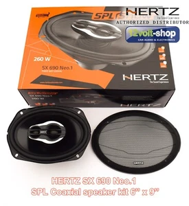 HERTZ SX 690 Neo.1 SPL Show 6''x9’’ 3-way Shallow Coaxial Speakers; 260W Max - Picture 1 of 4