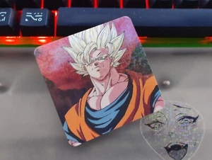 Goku SSJ Stare DBZ Dragon Ball Z Retro Nostalgia Sticker Holographic Water Proof - Picture 1 of 4