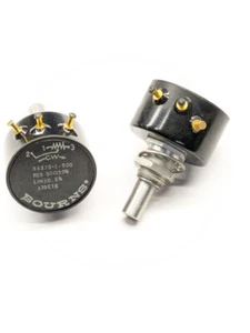 1 PC. Potenciómetro Wirewound 50 ohmios eje 360° 6,35 mm Bourns 3437S-1-500 - Imagen 1 de 1