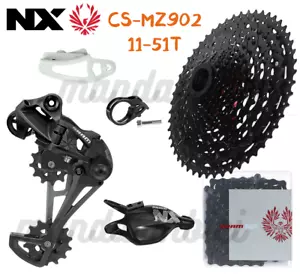 SRAM NX Eagle 4 piezas Grupo 12 Velocidades Nuevo (con Casete SunRace CS-MZ902 11-51T) - Imagen 1 de 1