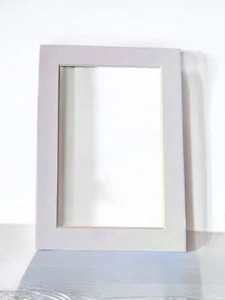Frame Mat 5 in x 7 in White Beveled Opening 5.5 in x 3.5 in Photo Art Elegant - Picture 1 of 1