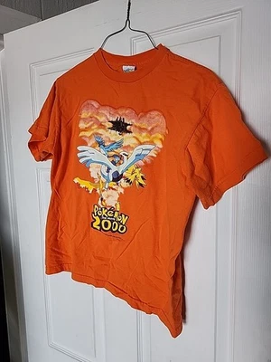 RARE VTG 2000 Pokémon The Movie Orange Youth T-shirt Size XL - Image 1 of 4