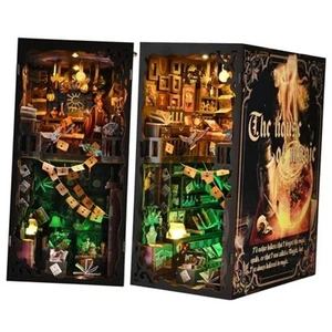 ETKVR Book Nook Kit, DIY 3D Wooden Puzzle Booknook Bookend Model Miniature - Picture 1 of 7