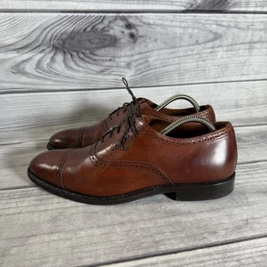 Allen Edmonds Men’s Brown Van Ness Oxford Leather Dress Shoes Size 10.5D Cap Toe - Picture 1 of 14