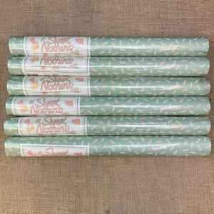 6 X VINTAGE WALLPAPER ROLLS GREEN & PINK CONFETTI POLKADOT PATTERN 70s 80s - Picture 1 of 6