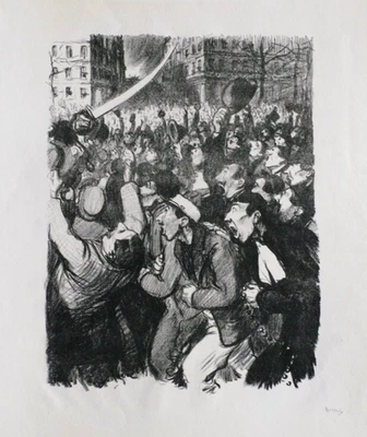 Steinlen Lithographie 1898 Les Moutons de Boisdeffre - Photo 1/2