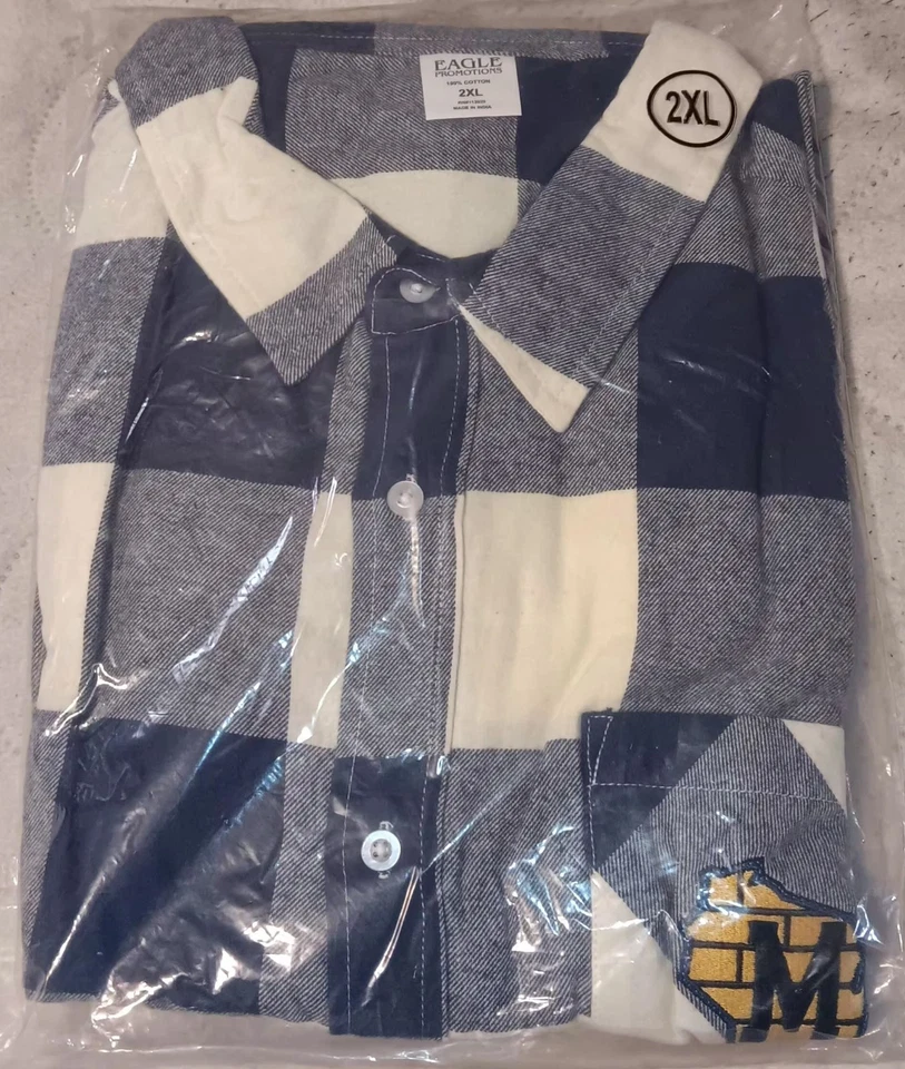 2021 MILWAUKEE BREWERS FLANNEL THEME NIGHT  SHIRT SGA GIVEAWAY XXLARGE 2XL - Image 1 of 1