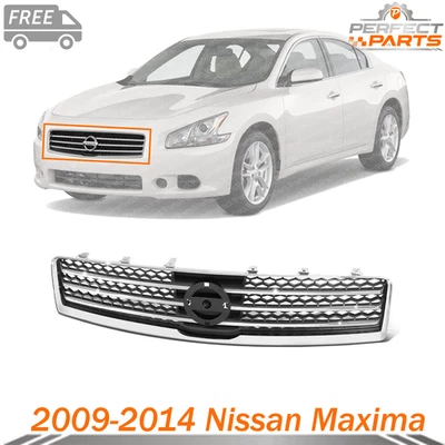 Nuevo conjunto de parrilla delantera cromada para Nissan Máxima 2009-2014 Foto 1 de 4