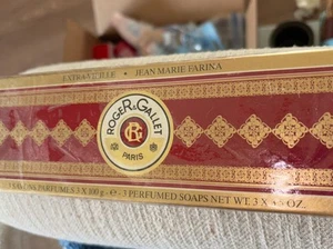 Roger & Gallet Paris Box Set 3 Soaps Extra Vielle Jean Marie Farina Sealed - Picture 1 of 3