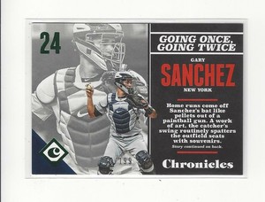2017 Panini Chronicles Green #57 Gary Sanchez Yankees /199 