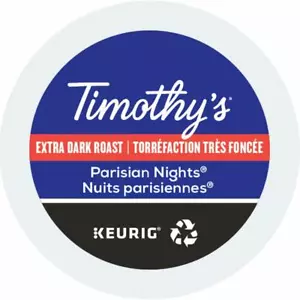 Café Timothy's Parisian Nights 24 a 144 tazas Keurig K elige cualquier talla ENVÍO GRATUITO - Imagen 1 de 4