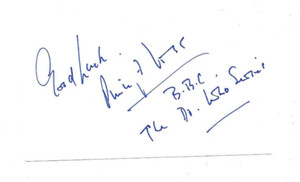 Dr Doctor Who - Philip Voss signed 5" x 3" white card - Marco Polo