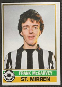 TOPPS-FOOTBALL (SCOTTISH YELLOW BACK 1977)-#126- ST MIRREN - FRANK MCGARVEY