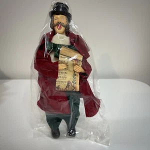 Vintage Holiday Christmas Caroler red and green plaid decor "A Christmas Carole" - Picture 1 of 6
