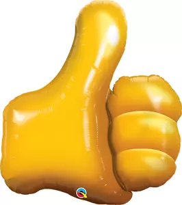 Globo de aluminio 35" pulgares hacia arriba - Qualatex - emoji - Imagen 1 de 1