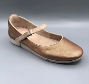 NEW Clarks "Tri Axis" Ladies Dusty Pink Leather Flat Comfort Shoes UK 3 D - Picture 1 of 5