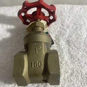 1” Brass Gate Valve Threaded 150 WOG - Picture 1 of 3