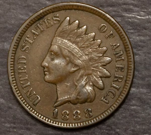 1888 Indian Cent XF Lot 1157 - Picture 1 of 2