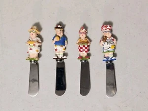 Boston Warehouse Cheese Dip Spreaders "December Diamonds Cook Out" (Set of 4) - Picture 1 of 12