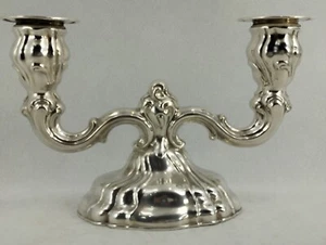 Candlestick Holders German Hallmarks Silver 835 Art Nouveau Design - Picture 1 of 8