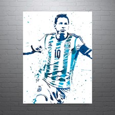 Lionel Messi Argentina World Cup Futbol Soccer Jersey Poster FREE US SHIPPING