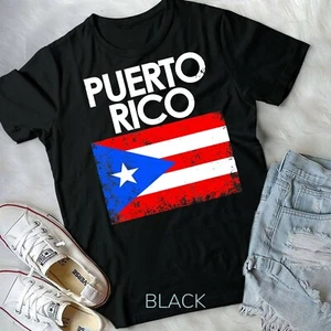 Vintage Puerto Rico Puerto Rican Flag Pride Gift - Unisex Form T-Shirt - Picture 1 of 11
