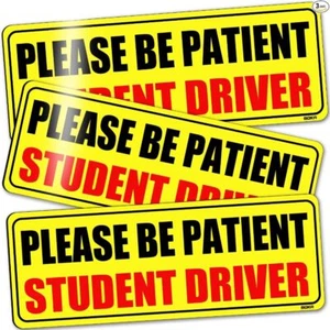 Student Driver Magnet for Car, 9"x3.5" Upgraded Please Be Patient New Driver Saf - Picture 1 of 6