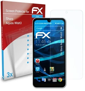 atFoliX 3x Pellicola Protettiva per Sharp Aquos Wish3 chiaro - Foto 1 di 9