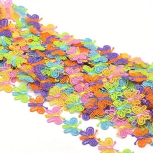 14-15 Yards Multicolour Color Lace Trim Edge Butterfly Shape DIY Sewing Craft - Picture 1 of 6