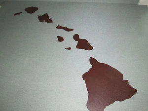 Hawaii Hawaiian Islands Koana Brown Wooden Wall Decor Art Laser Cut - Picture 1 of 7