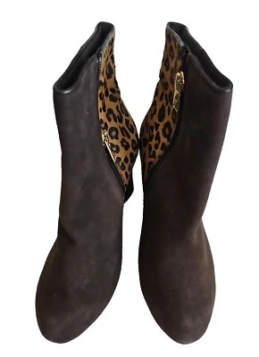 Rockport Womens Seven To 7 Leather Boot Bootie Brown/Leopard 5W - Image 1 of 4