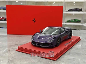 BBR 1/18 Ferrari F8 Tributo Limited Resin Diecast Model Car Hobby Toy Red/Purple - Imagen 1 de 26