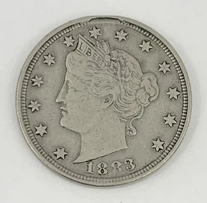 1883 No Cents V Liberty Nickel Rim Clip Five Cent Error Coin - Picture 1 of 2