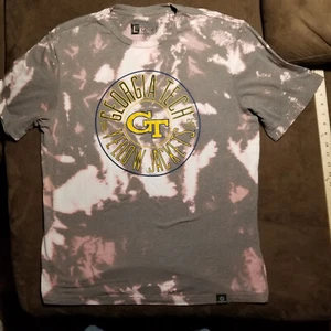 GEORGIA TECH YELLOWJACKETS T-SHIRT TIE DYE IMAGE ONE LARGE - Picture 1 of 9