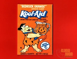 Kool-Aid Bedrock Orange Vintage Paket Kunst 2x3" Kühlschrankmagnet Fred Feuerstein - Bild 1 von 2