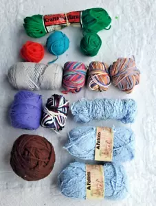 MIXED LOT SKEINS PATONS COTTON TOP YARN shade lot 6436 56937 Christmas Green - Picture 1 of 13