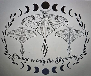 LUNA MOTH CELESTIAL CHANGE NEW BEGINNING HOOD SIDE CAR TRUCK VINYL DECAL GRAPHIC - Imagen 1 de 2