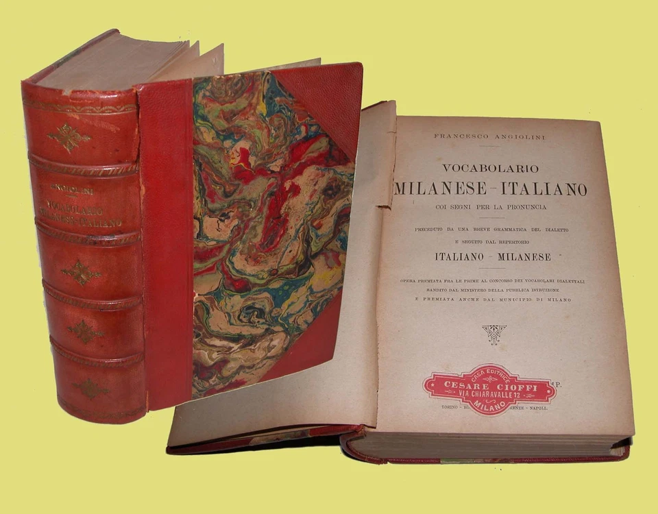 Vocabolario Milanese Italiano Francesco Angiolini Paravia 1897 Milano  - Immagine 1 di 1