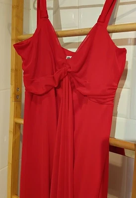 Rockmans ladies special event party dress size 14 women red polyester flowy - image 1 of 3